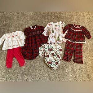 Lot of 12 Month Baby Girl Christmas Clothes